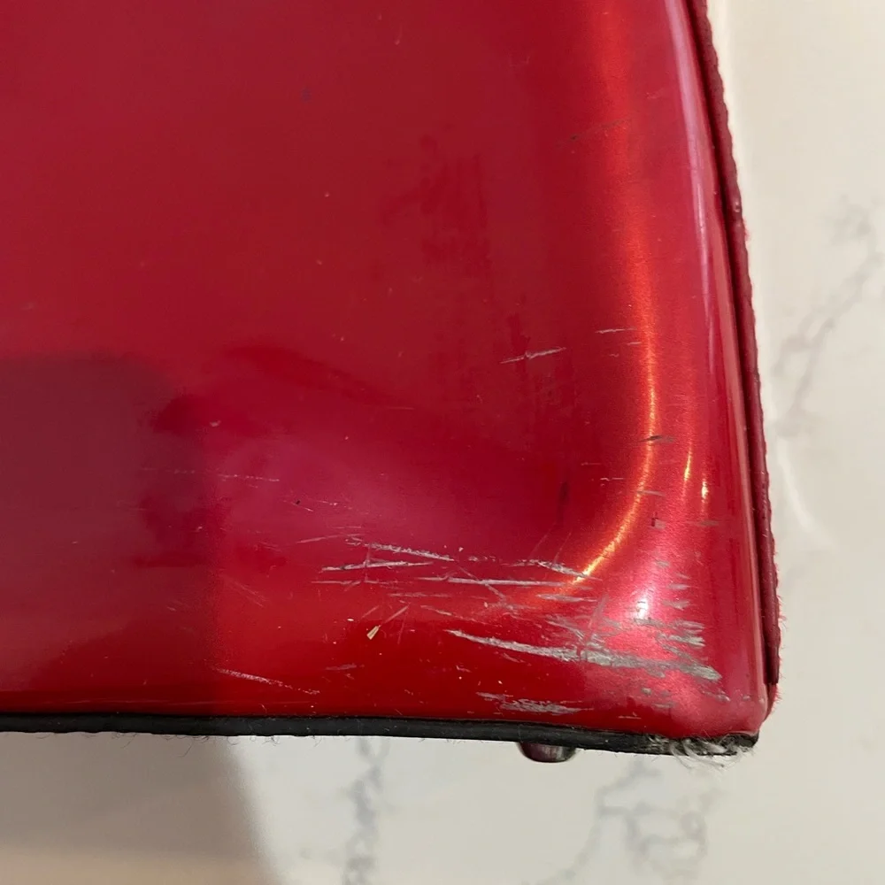 Beijo patented Red and Black leather handbag - Picture 5 of 7